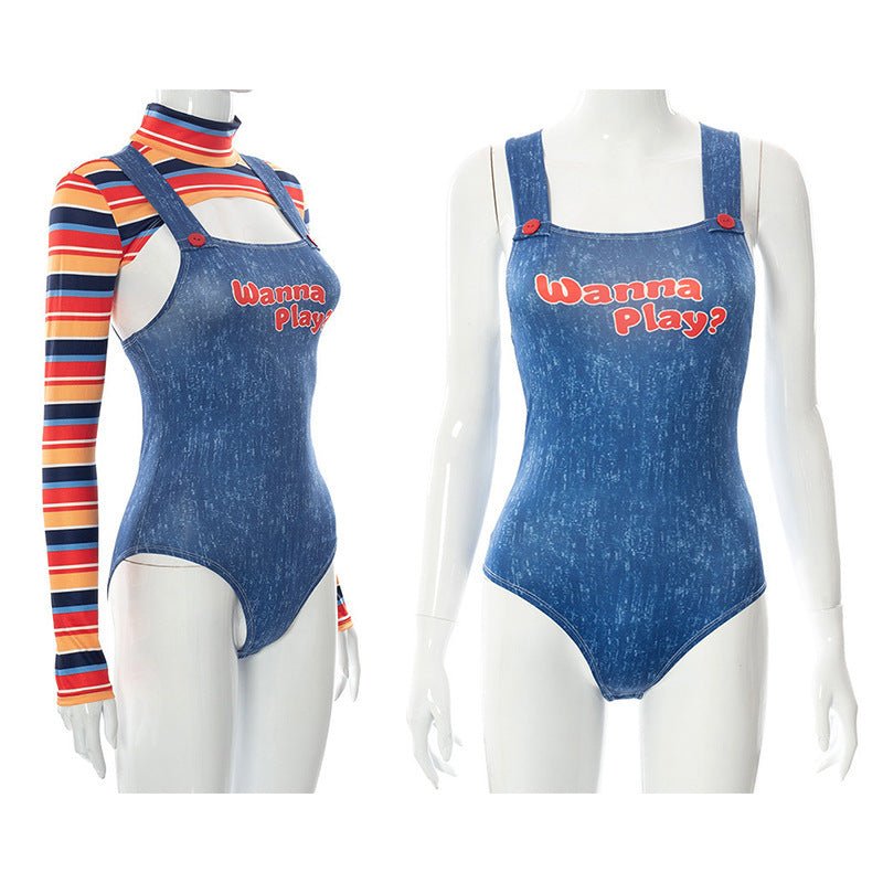 Popular export Chucky cosplay sexy jumpsuit Chucky girl role play stage performance costume - Coscosmos
