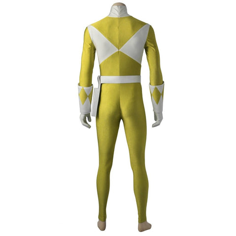 Power Rangers Tiger Ranger Cosplay Costume - Dinosaur Squadron Boi Saber Tiger Ranger Tight Jumpsuit - Coscosmos