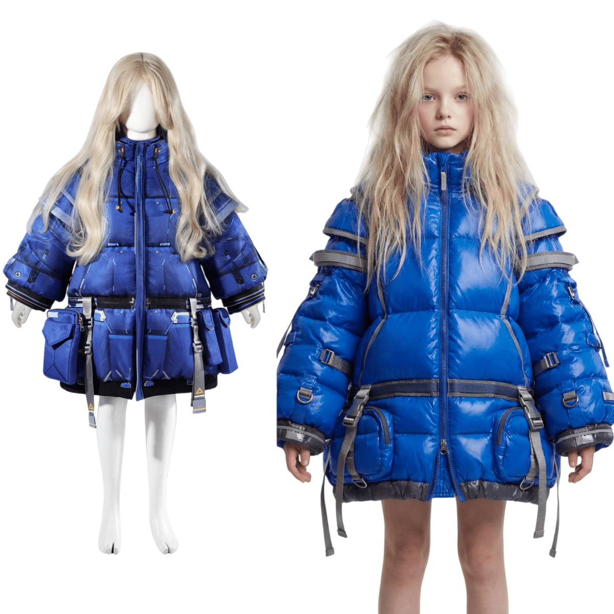 PRAGMATA Diana Full Costume Kids Outfit - Official PRAGMATA Character Cosplay Set - Coscosmos