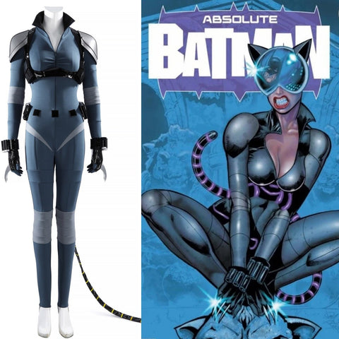 Premium Absolute Catwoman Suit Full Costume Set for Cosplay & Halloween - Coscosmos