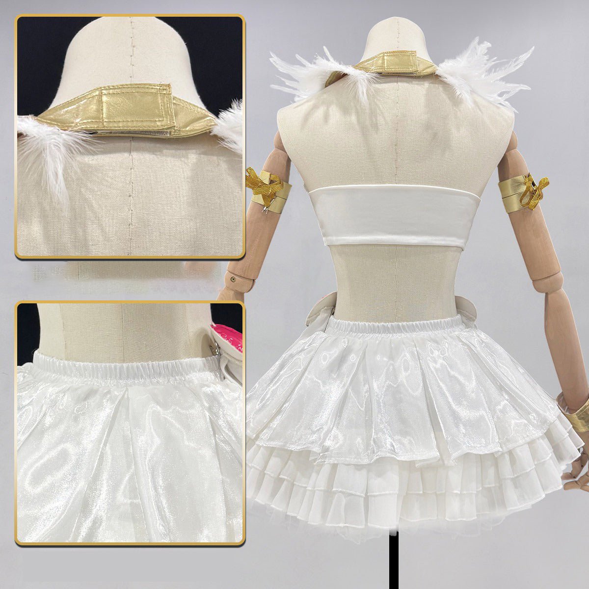 Premium Panty Cosplay Costume from Panty & Stocking with Garterbelt Anime Outfit for Fans - Coscosmos