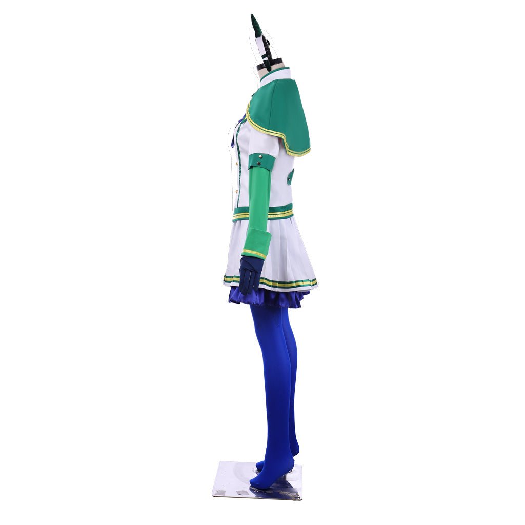 Pretty Derby Cosplay Costume Silence Suzuka Outfit with Headdress - Coscosmos