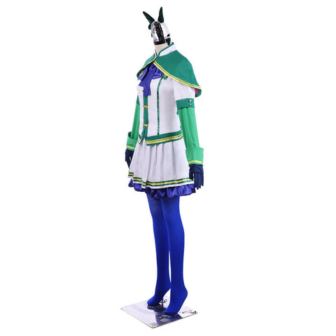 Pretty Derby Cosplay Costume Silence Suzuka Outfit with Headdress - Coscosmos