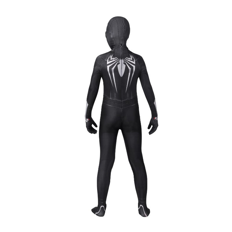 PS4 Spider - Man Advanced Suit Black for Children, Halloween Cosplay Costume - Coscosmos