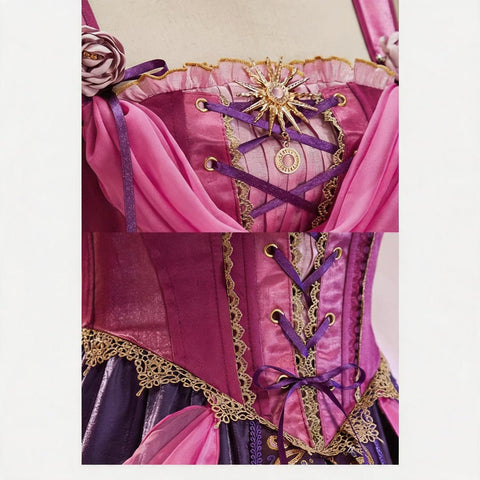 Rapunzel Medieval Luxury Princess Dress Cosplay Costume - Coscosmos