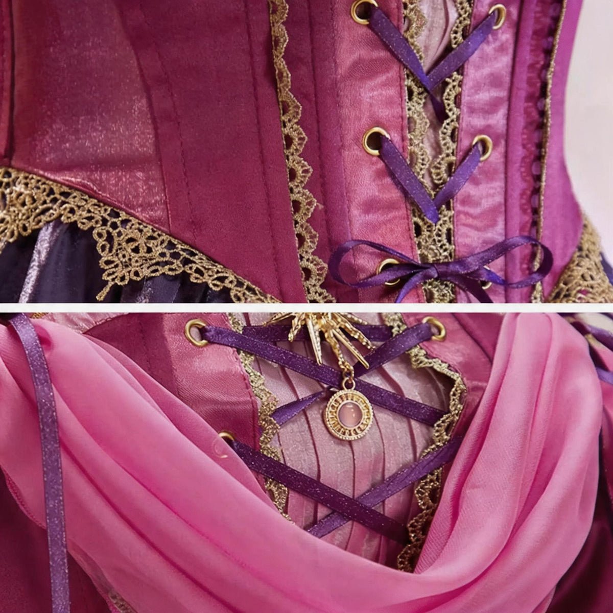 Rapunzel Medieval Luxury Princess Dress Cosplay Costume - Coscosmos