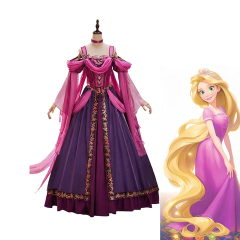 Rapunzel Medieval Luxury Princess Dress Cosplay Costume - Coscosmos