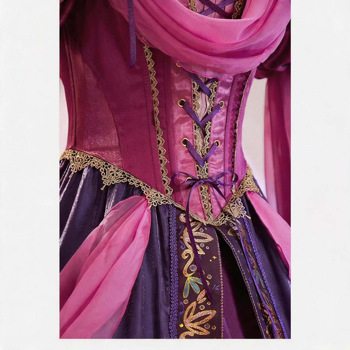 Rapunzel Medieval Luxury Princess Dress Cosplay Costume - Coscosmos