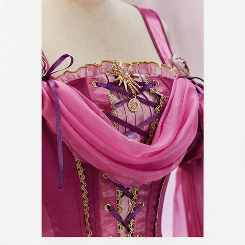 Rapunzel Medieval Luxury Princess Dress Cosplay Costume - Coscosmos