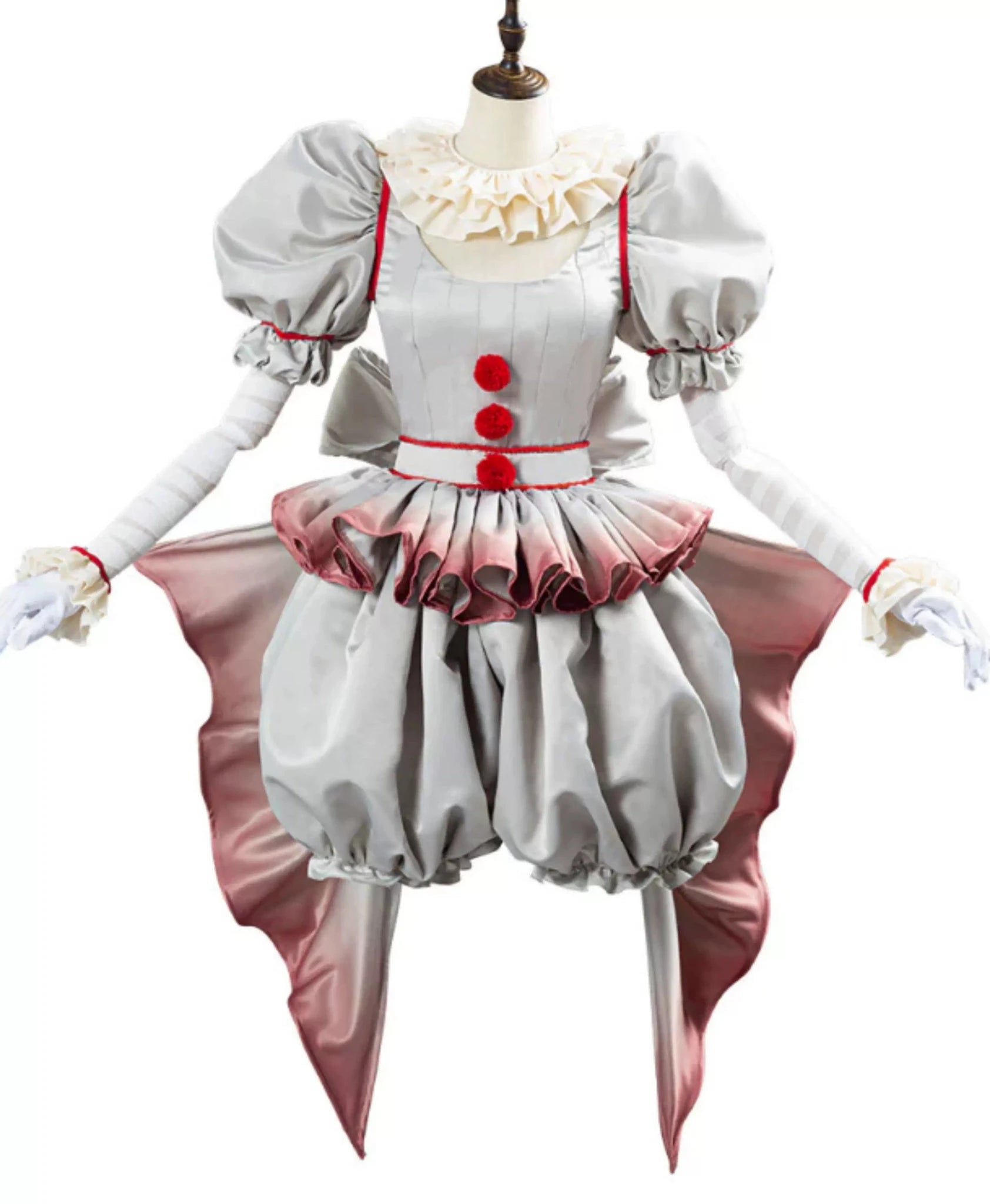 Ready to Ship - Pennywise Cosplay Costume from "Terrifier 2" - Complete Halloween Clown Outfit with Accessories - Coscosmos