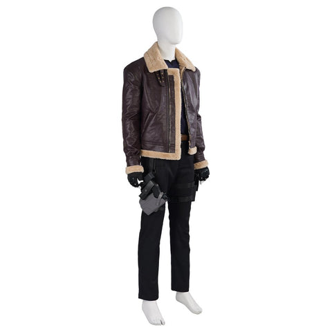 Resident Evil 4 Leon Cosplay Costume - Full Set for Men's Halloween & Gaming Events - Coscosmos