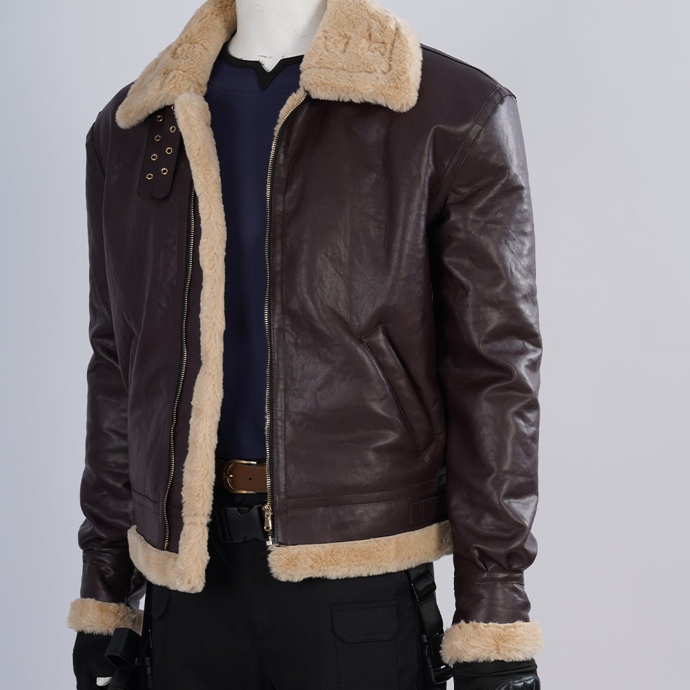 Resident Evil 4 Leon Cosplay Costume - Full Set for Men's Halloween & Gaming Events - Coscosmos