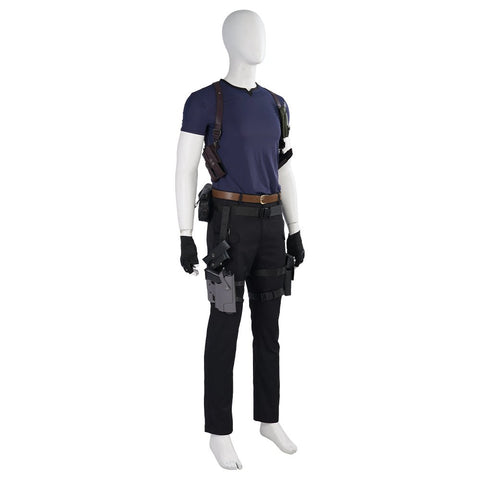 Resident Evil 4 Leon Cosplay Costume - Full Set for Men's Halloween & Gaming Events - Coscosmos