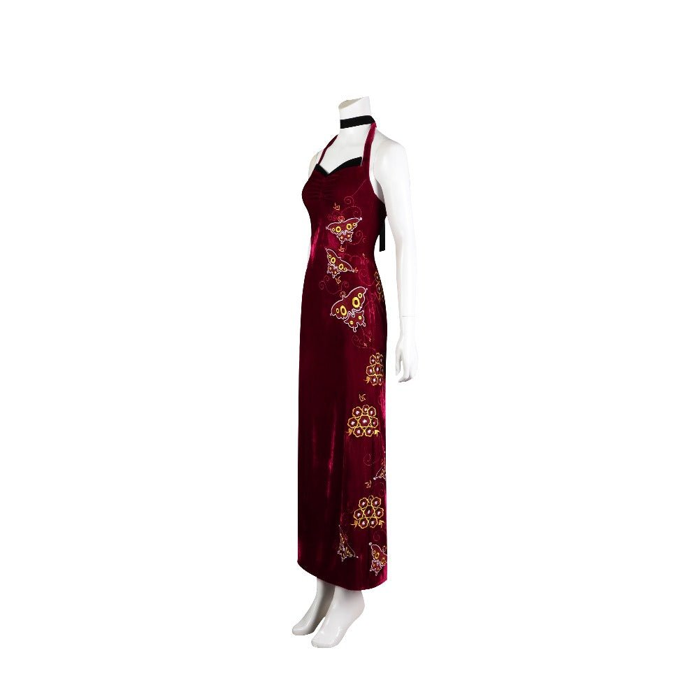 Resident Evil 4 Remake Ada Wong Qipao Cosplay Costume, High Quality Outfit - Coscosmos