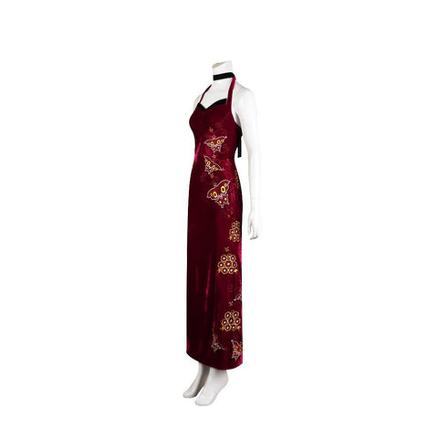 Resident Evil 4 Remake Ada Wong Qipao Cosplay Costume, High Quality Outfit - Coscosmos