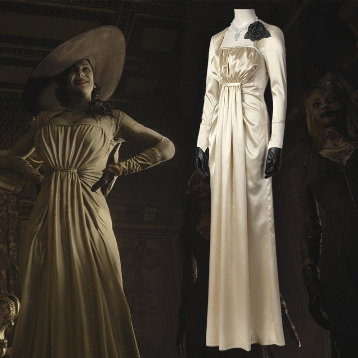 Resident Evil Village Alcina Dimitrescu cosplay costume, high - quality outfit - Coscosmos