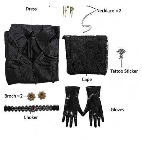 Resident Evil Village Bela Dimitrescu Cosplay Costume - Coscosmos