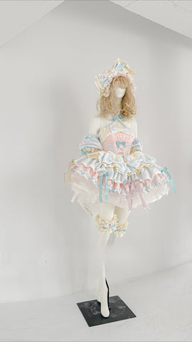 Ribbon Dance Melody: Girl's Garden Party Off - the - Shoulder Feather Sequin Mini Dress - Performance Costume, Birthday Party Outfit, Elegant Gown - Coscosmos