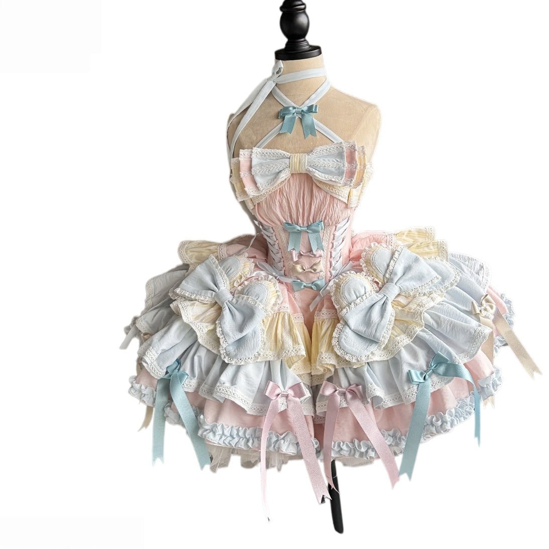 Ribbon Dance Melody: Girl's Garden Party Off - the - Shoulder Feather Sequin Mini Dress - Performance Costume, Birthday Party Outfit, Elegant Gown - Coscosmos