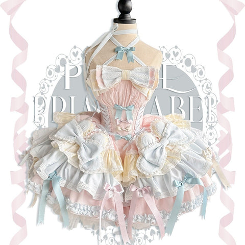 Ribbon Dance Melody: Girl's Garden Party Off - the - Shoulder Feather Sequin Mini Dress - Performance Costume, Birthday Party Outfit, Elegant Gown - Coscosmos