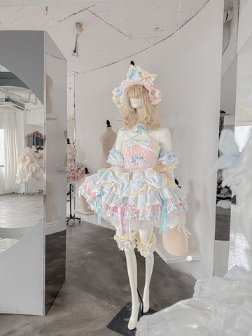 Ribbon Dance Melody: Girl's Garden Party Off - the - Shoulder Feather Sequin Mini Dress - Performance Costume, Birthday Party Outfit, Elegant Gown - Coscosmos