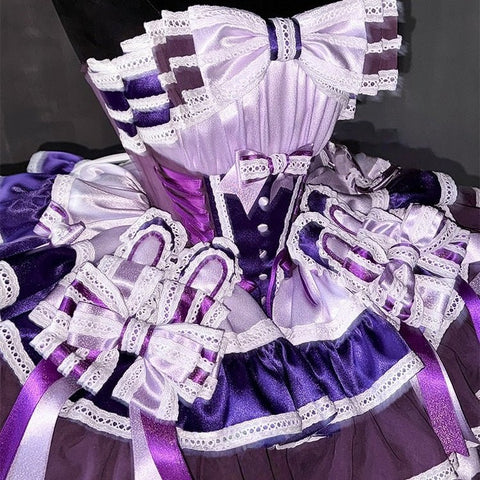 Ribbon Waltz Purple Starlight Off - the - Shoulder Feather Sequin Mini Dress - Elegant Performance Gown & Party Wear - Coscosmos