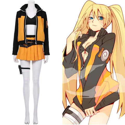 Rock Lee Cosplay Costume - Naruto Ninja Character Women Jumpsuit for Halloween - Coscosmos