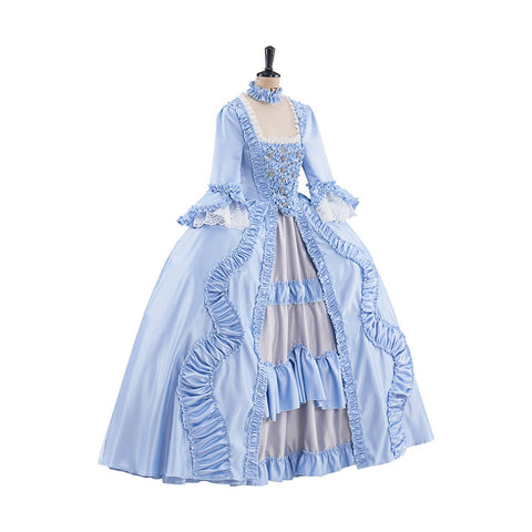 Rococo Light Blue Dress – Elegant Cosplay Costume for Enthusiasts - Coscosmos