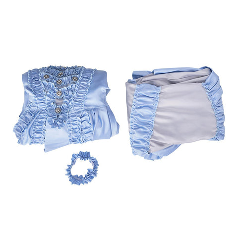 Rococo Light Blue Dress – Elegant Cosplay Costume for Enthusiasts - Coscosmos