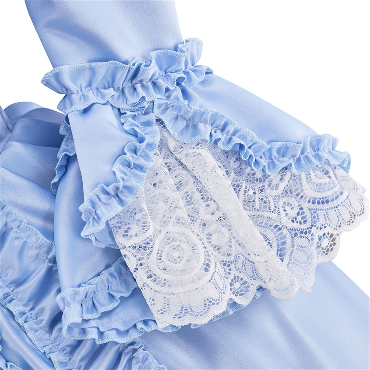 Rococo Light Blue Dress – Elegant Cosplay Costume for Enthusiasts - Coscosmos