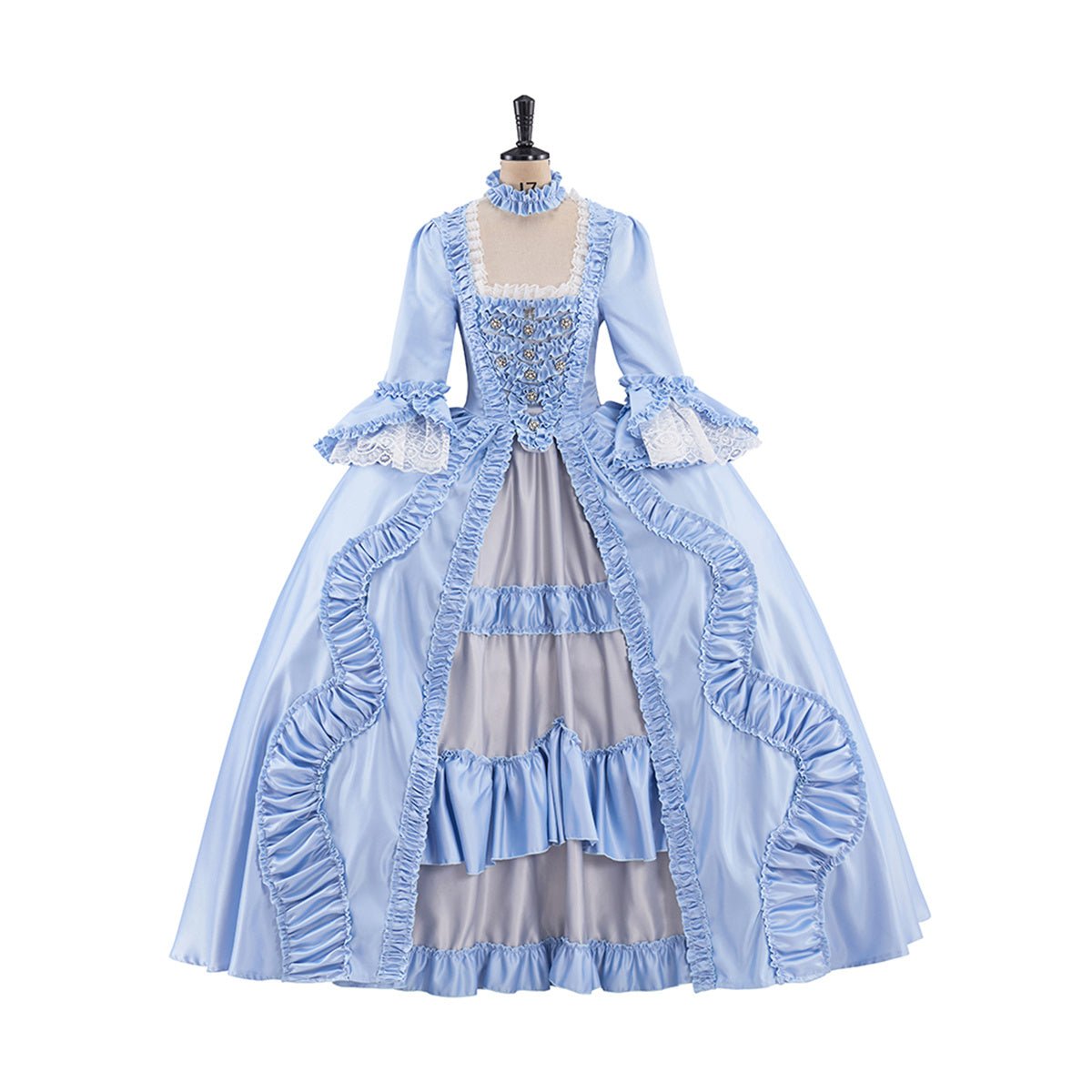 Rococo Light Blue Dress – Elegant Cosplay Costume for Enthusiasts - Coscosmos