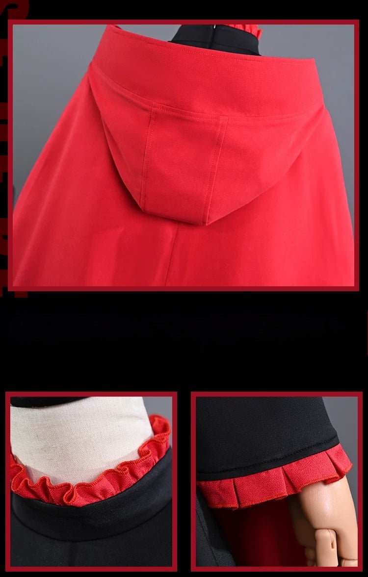 RWBY Ruby Rose Cape Set Cosplay Costume - Coscosmos