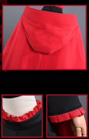 RWBY Ruby Rose Cape Set Cosplay Costume - Coscosmos