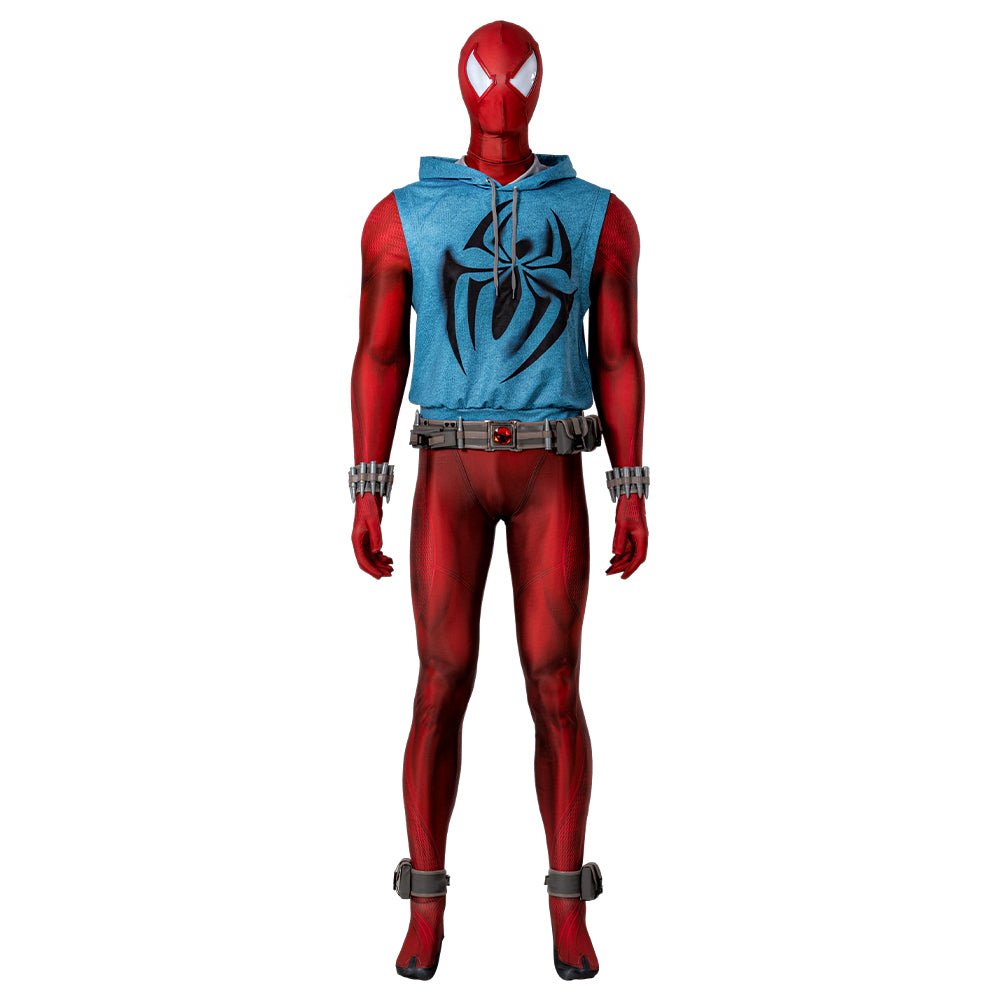 Scarlet Spider Cosplay Costume - Spider - Man: Across the Spider - Verse Authentic Outfit - Coscosmos