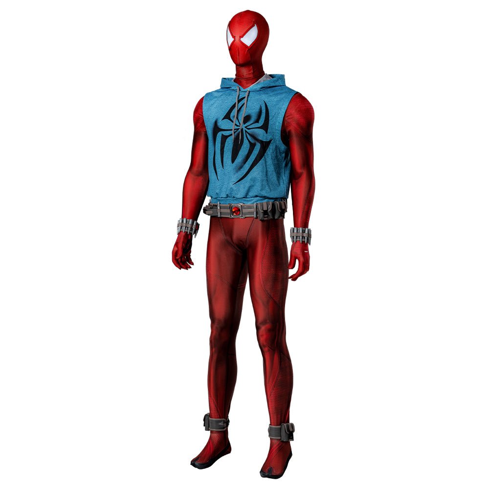 Scarlet Spider Cosplay Costume - Spider - Man: Across the Spider - Verse Authentic Outfit - Coscosmos