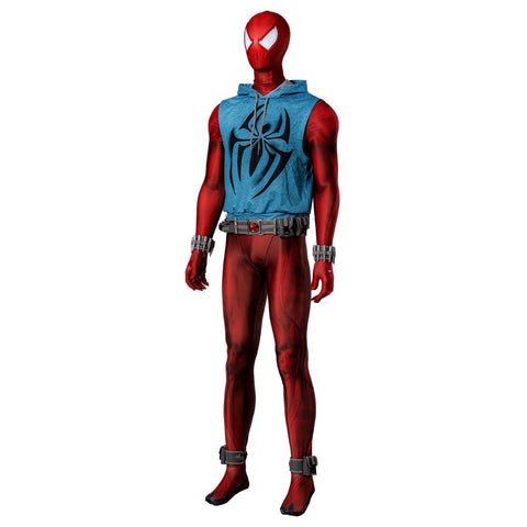 Scarlet Spider Cosplay Costume - Spider - Man: Across the Spider - Verse Authentic Outfit - Coscosmos