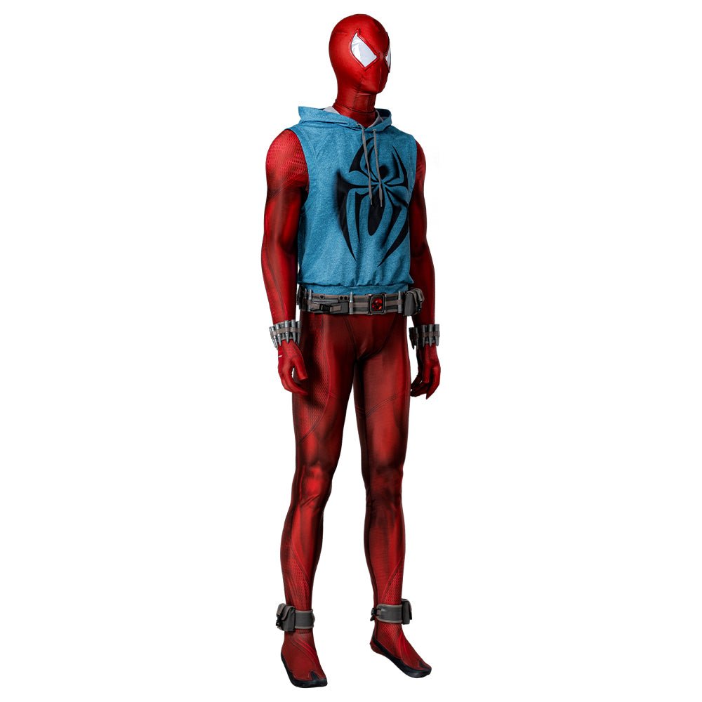 Scarlet Spider Cosplay Costume - Spider - Man: Across the Spider - Verse Authentic Outfit - Coscosmos