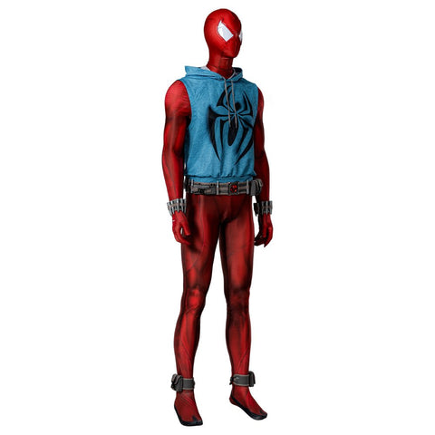 Scarlet Spider Cosplay Costume - Spider - Man: Across the Spider - Verse Authentic Outfit - Coscosmos
