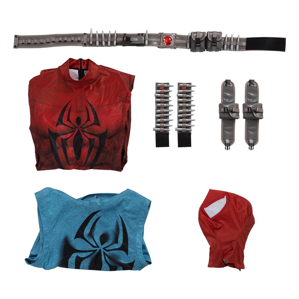 Scarlet Spider Cosplay Costume - Spider - Man: Across the Spider - Verse Authentic Outfit - Coscosmos