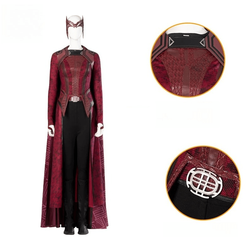 Scarlet Witch Wanda Cosplay Outfit, Doctor Strange in the Multiverse of Madness New Full Set Women Cosplay Costume, Marvel Superhero Fancy Dress - Coscosmos