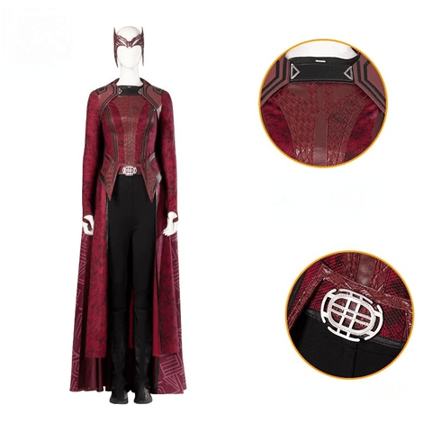 Scarlet Witch Wanda Cosplay Outfit, Doctor Strange in the Multiverse of Madness New Full Set Women Cosplay Costume, Marvel Superhero Fancy Dress - Coscosmos