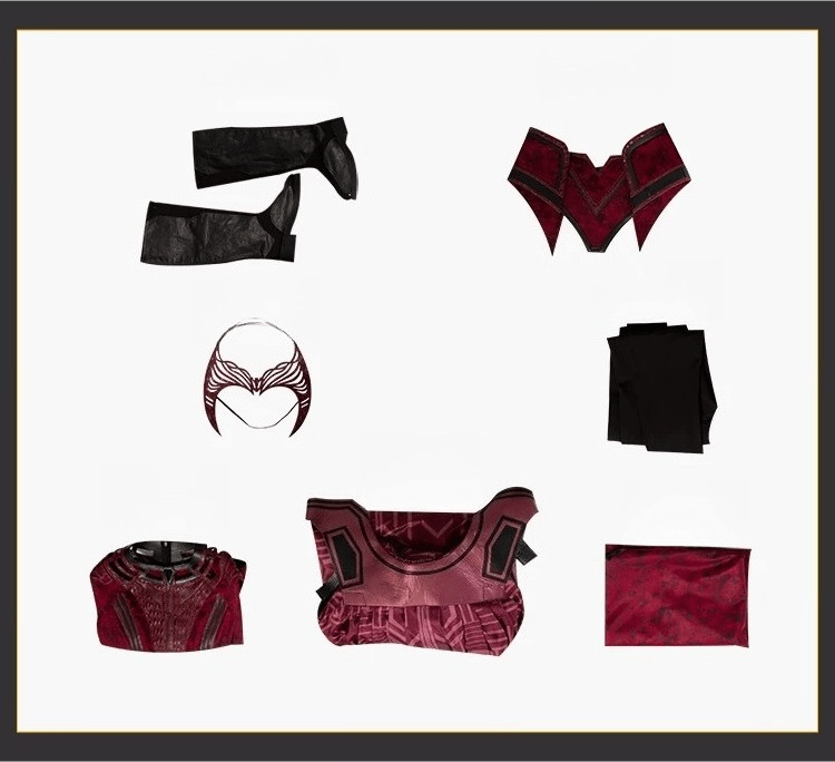 Scarlet Witch Wanda Cosplay Outfit, Doctor Strange in the Multiverse of Madness New Full Set Women Cosplay Costume, Marvel Superhero Fancy Dress - Coscosmos