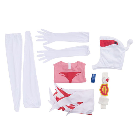 Science Ninja Team Gatchaman Pink Jun Cosplay Costume – Official Anime Outfit - Coscosmos