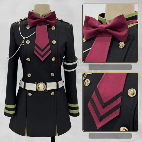 Seraph of the End Hiiragi Shinoa Moon Demon Company Cosplay Costume - Coscosmos