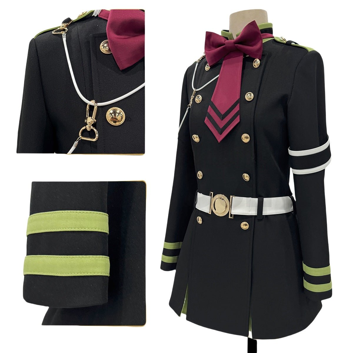Seraph of the End: Shinoa Hīragi – Moon Demon Company Squad Leader Cosplay Uniform Set - Coscosmos