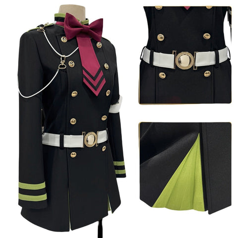 Seraph of the End: Shinoa Hīragi – Moon Demon Company Squad Leader Cosplay Uniform Set - Coscosmos