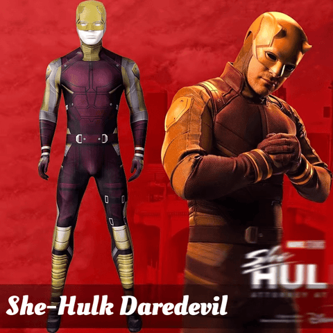 She - Hulk Daredevil Cosplay Costume Bodysuit Jumpsuit Marvel TV Series Official Cosplay Full Set - Coscosmos