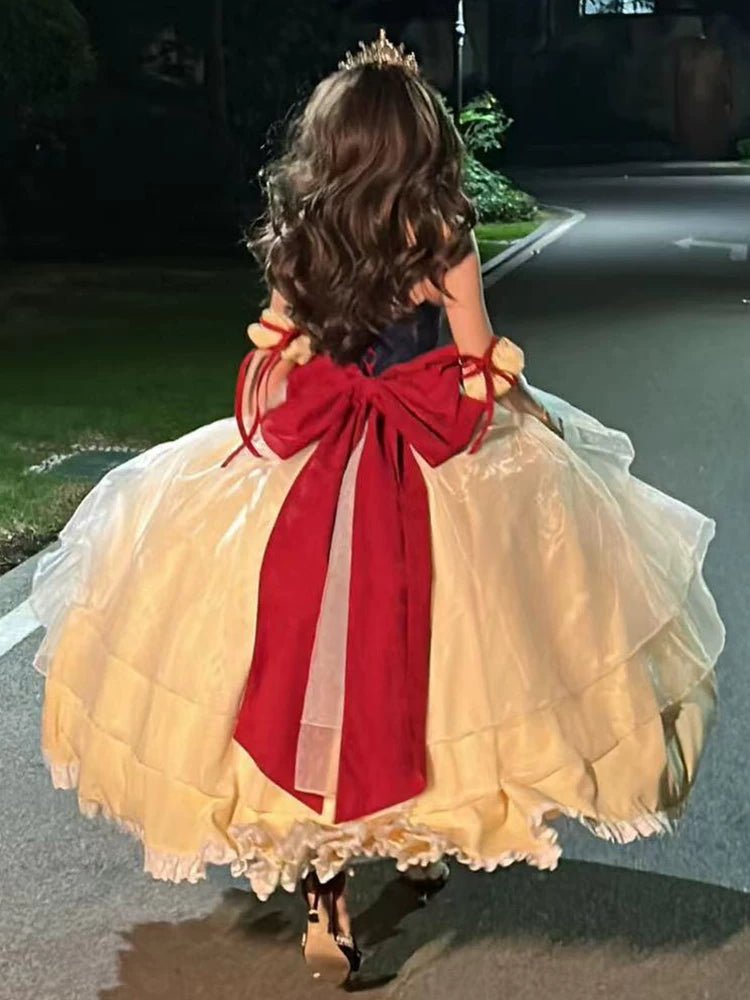 Snow Diary Lolita Running Princess Yellow Birthday Party Adult Ceremony Evening Dress Lolita Puff Dress - Coscosmos