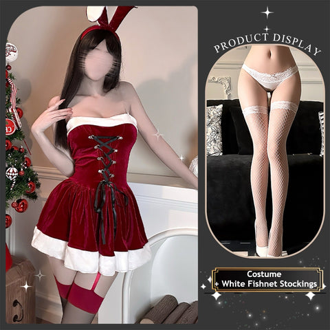 Sparkle this season in our Festive Christmas COS Outfit. This sexy Santa dress with faux fur trim is perfect for holiday parties and intimate gifts. - Coscosmos