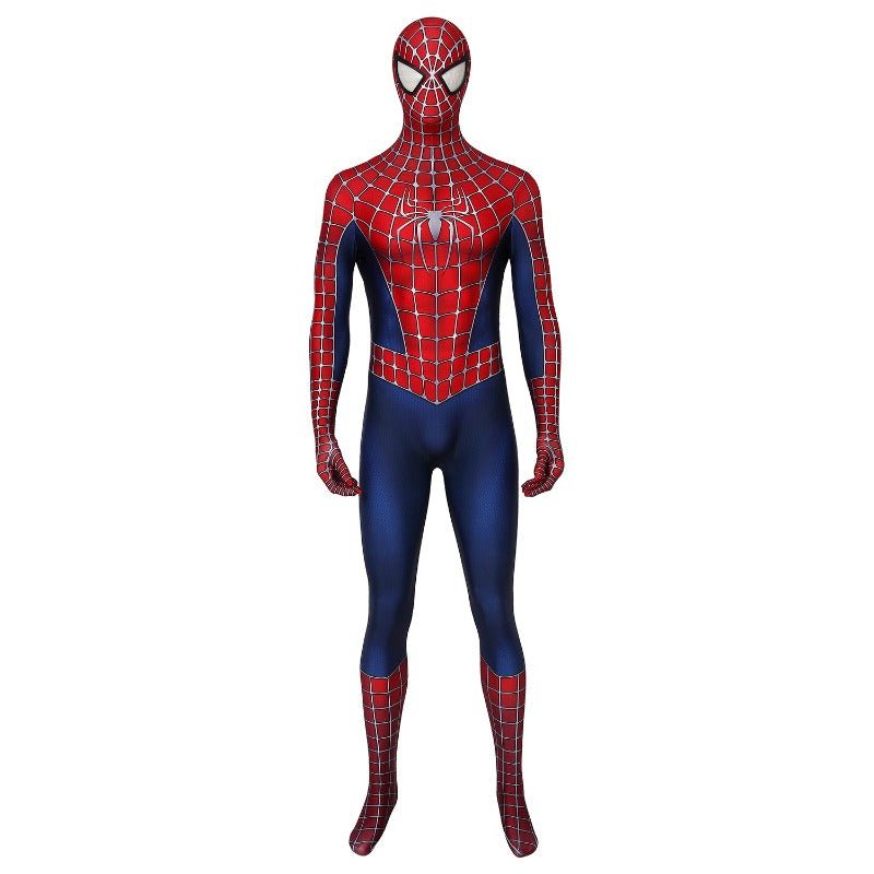 Spider - Man 2 Tobey Maguire Cosplay Costume Bodysuit Zentai Tight Jumpsuit - Coscosmos